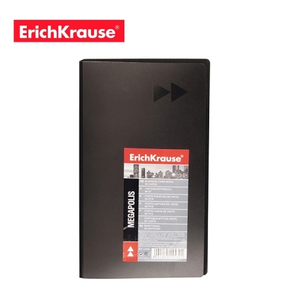 Визитник ErichKrause® Megapollis за 96 визитки - черен