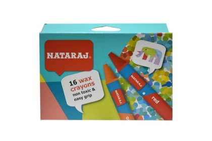 Восъчни пастели Nataraj 16 цвята, 9 см. /Ø8mm