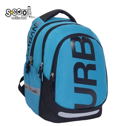Анатомична раница SCOOL® URBAN BLUE, олекотена
