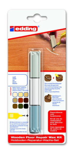  восъчни блокчета edding 8902 за дървен под - бял