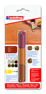  восъчни блокчета edding 8902 за дървен под - череша
