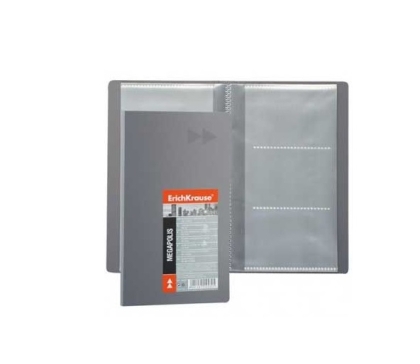 Визитник ErichKrause® Megapollis за 96 визитки - сив