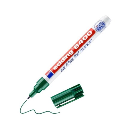 Маркер edding® 8400 cd/dvd/bd marker - зелен