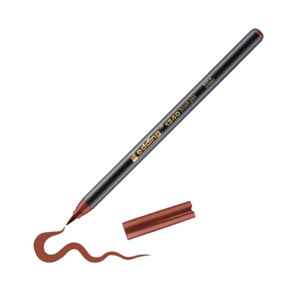 Маркер edding® 1340 brush pen,1-3 mm - кафяв