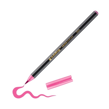 Маркер edding® 1340 brush pen,1-3 mm - розов