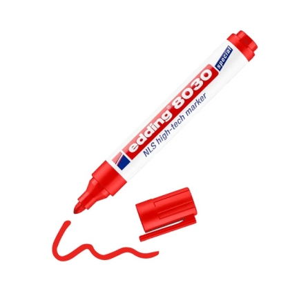 Маркер edding® 8030 NLS high-tech marker, 1.5-3 mm - червен