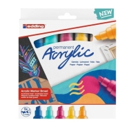 Маркер edding® 5000 Акрилен BROAD ABSTRACT, комплект 5 цвята, 5-10mm