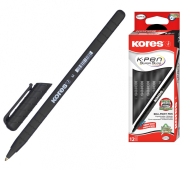 Химикалка КОRES KOR-М 1мм, черен, 12бр. в кутия