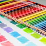 Цветни моливи KORES Mandala, триъгълни, 50 цвята