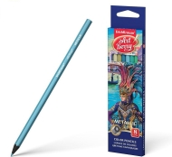 Цветни моливи ErichKrause ArtBerry® Metallic, шестоъгълни, 8 цвята