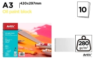 Блок за рисуване с маслени бои А3 MP Artix, 10 листа, 280гр.