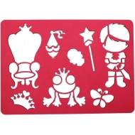 Шаблон за рисуване MP с приказни мотиви - принцеса, принц и жаба