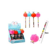 Изтриваема химикалка MP с помпон ЖИВОТНИ микс  - PE237-09