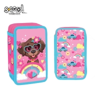 Несесер с 3 ципа SCOOL® LITTLE PUPPY, празен